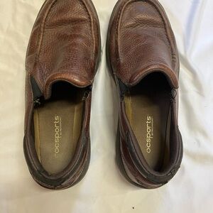 Brown Leather Slip-On Loafers with Moccasin Toe